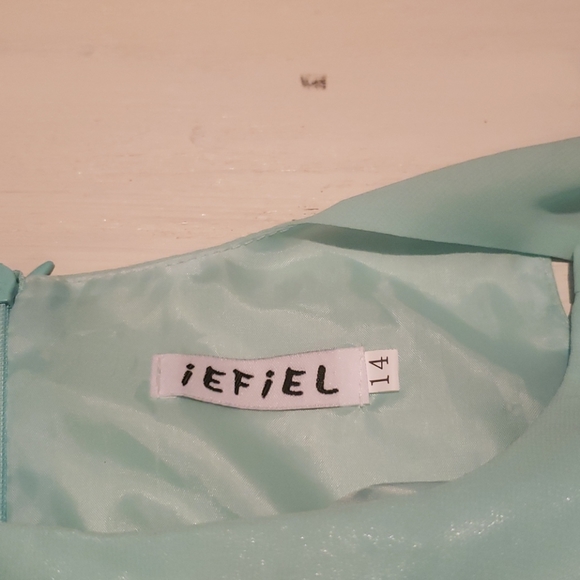 Aqua colored dress - Picture 5 of 6